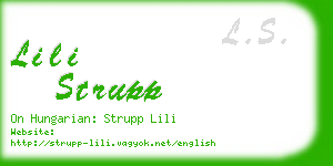 lili strupp business card